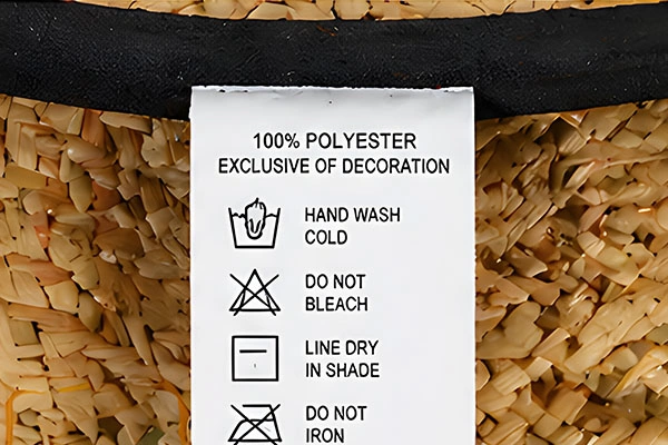 Content label Straw Hat Wholesale