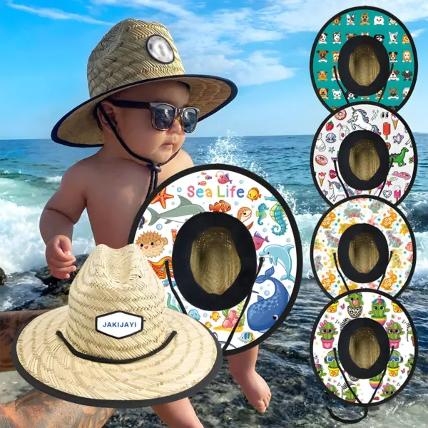 Custom Kids Straw Hat — Wholesale Natural Grass Sun Hat for Children (CE RoHS, OEM Custom)_Straw_Hat_Wholesale (1) Custom Kids Straw Hat — Wholesale Natural Grass Sun Hat for Children (CE / RoHS, OEM Custom)