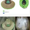 Custom Printed UPF 50+ Straw Visor Hat — Under-Brim Digital Heat-Transfer Printing