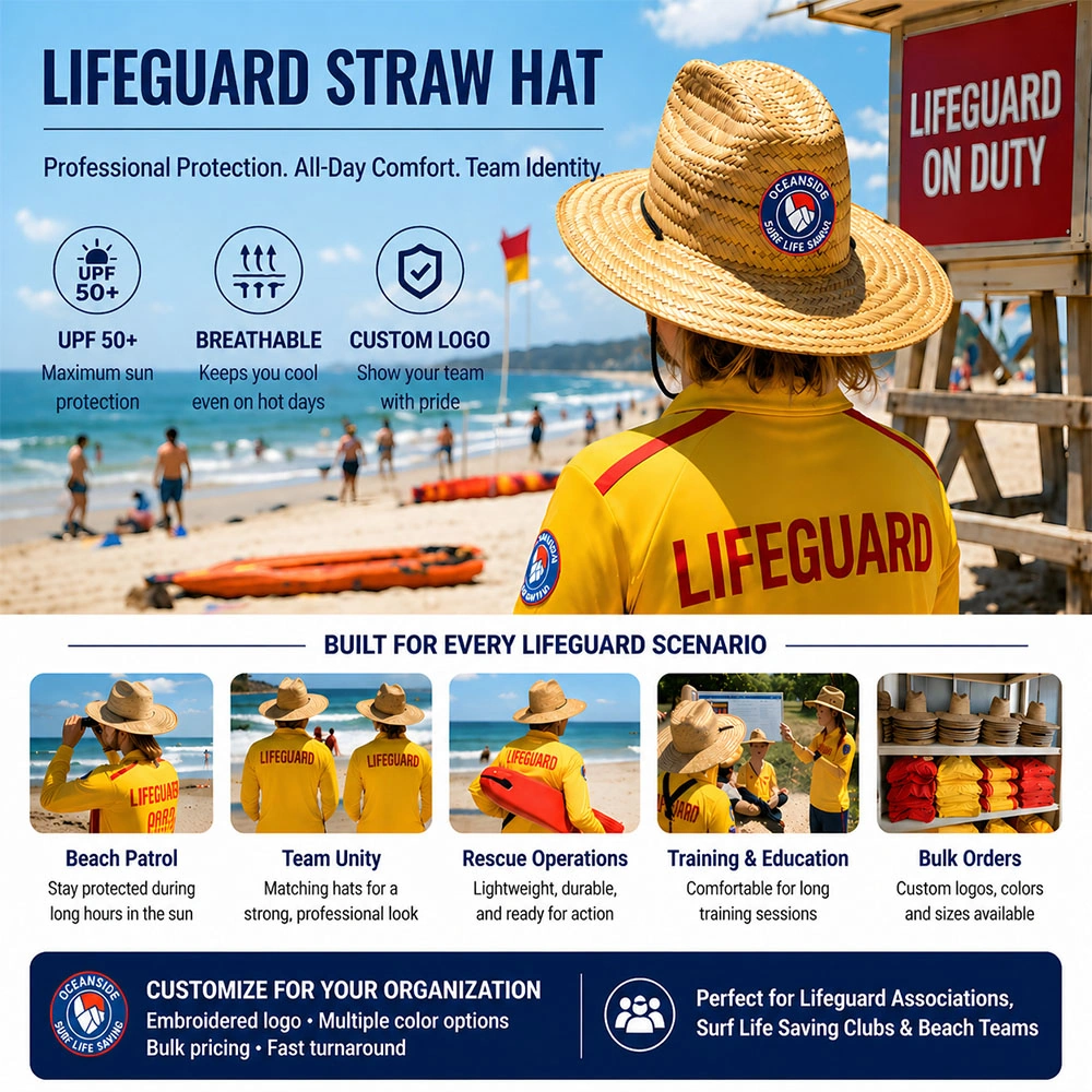 Lifeguard associations Straw Hat Wholesale