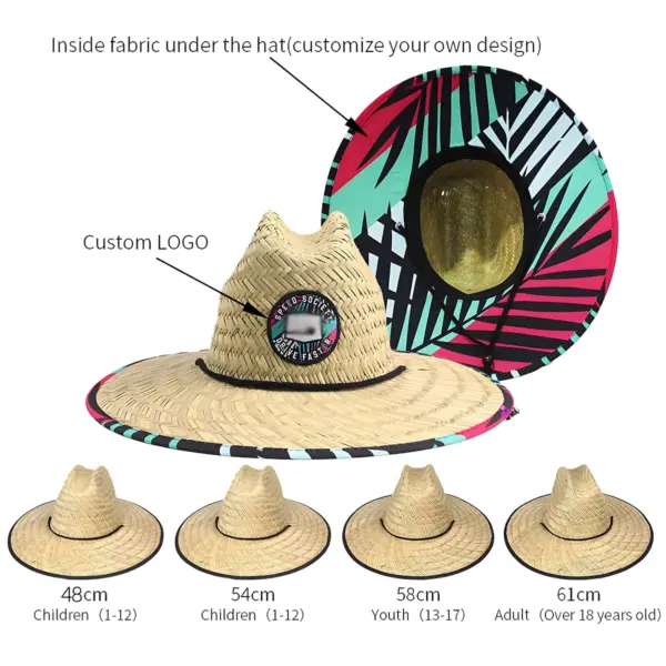 Packable Beach Straw Hat — Foldable Natural Grass, UPF50+, OEM/ODM