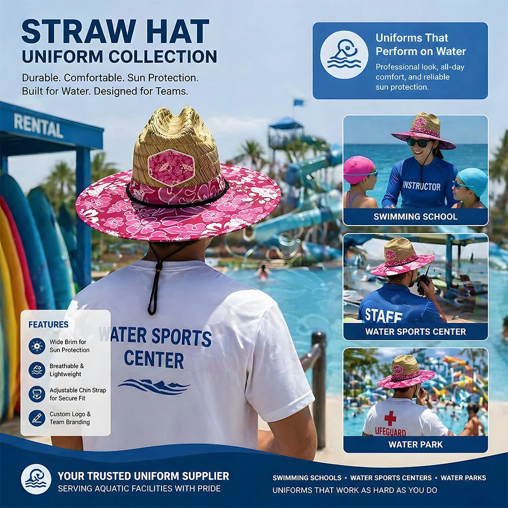 Uniform suppliers serving aquatic facilities Straw Hat Wholesale