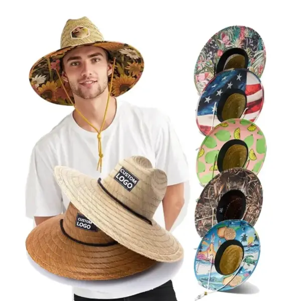 Wide Brim Beach Straw Hat — Natural Grass Weave, UPF50+, OEMODM_Straw_Hat_Wholesale (3) Wide Brim Beach Straw Hat — Natural Grass Weave, UPF50+, OEM/ODM