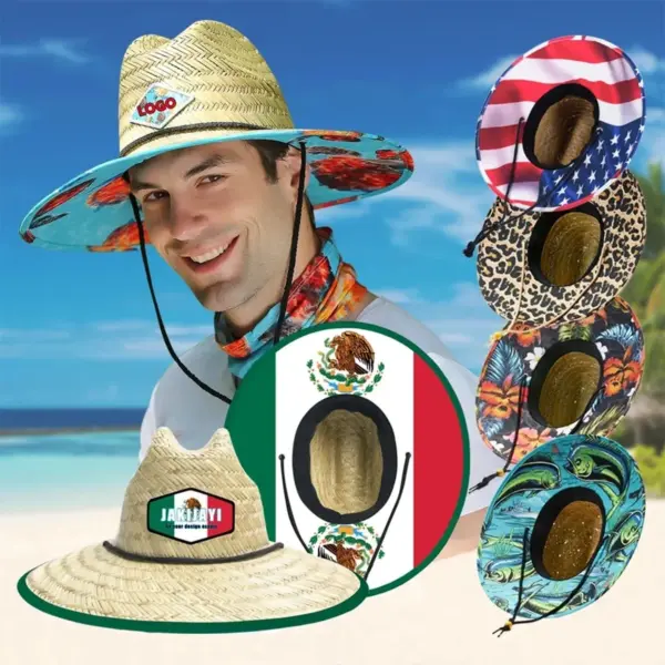 Wide Brim Beach Straw Hat — Natural Grass Weave, UPF50+, OEMODM_Straw_Hat_Wholesale (5) Wide Brim Beach Straw Hat — Natural Grass Weave, UPF50+, OEM/ODM