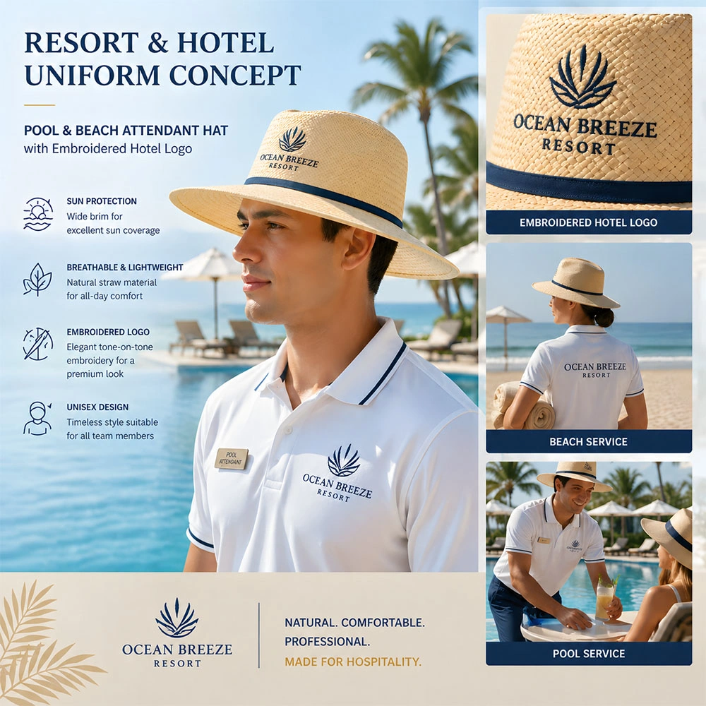 hotel staff uniform programs Straw Hat Wholesale