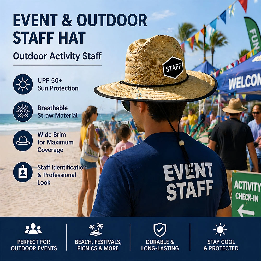 outdoor events crew Straw Hat Wholesale