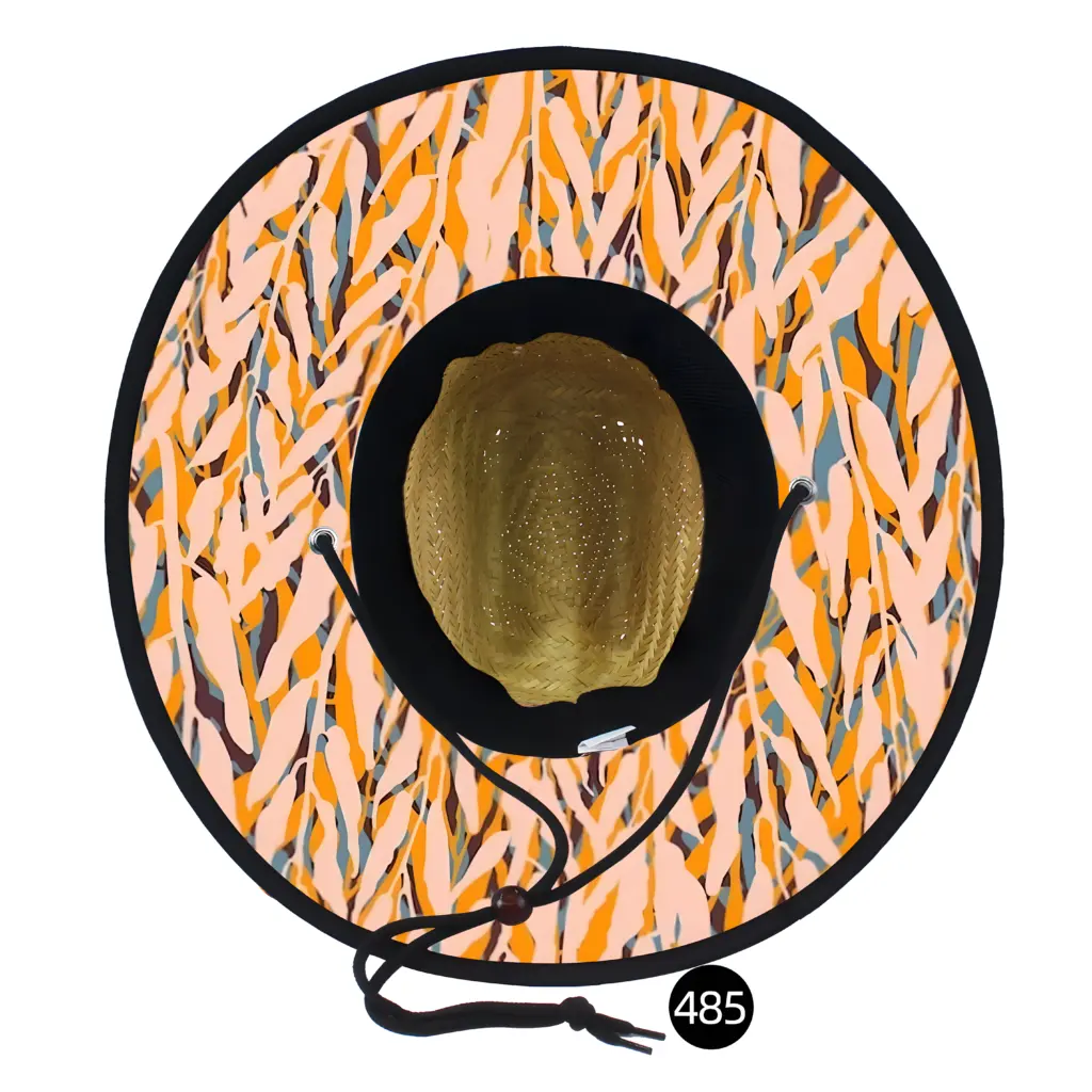 Custom Under Brim Sublimation Printing Straw Hat Wholesale 11