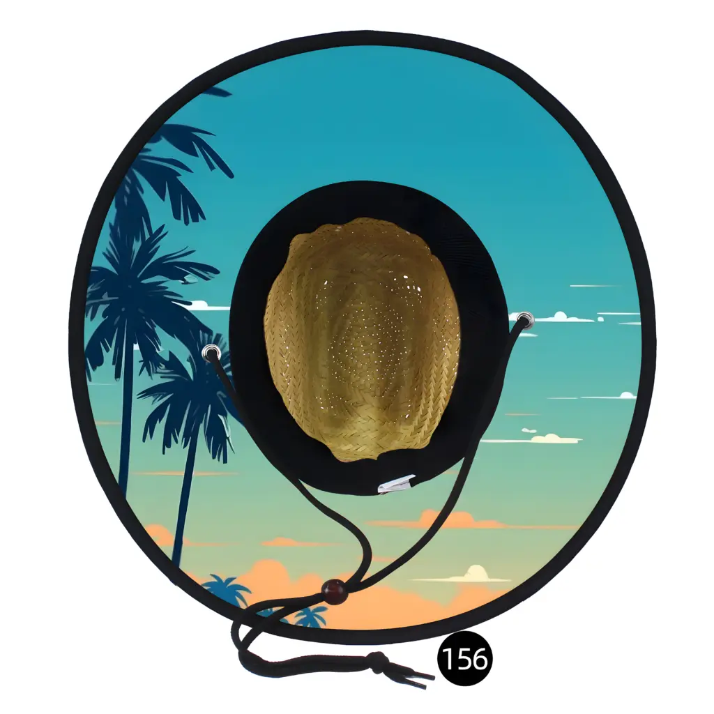 Custom Under Brim Sublimation Printing Straw Hat Wholesale 14