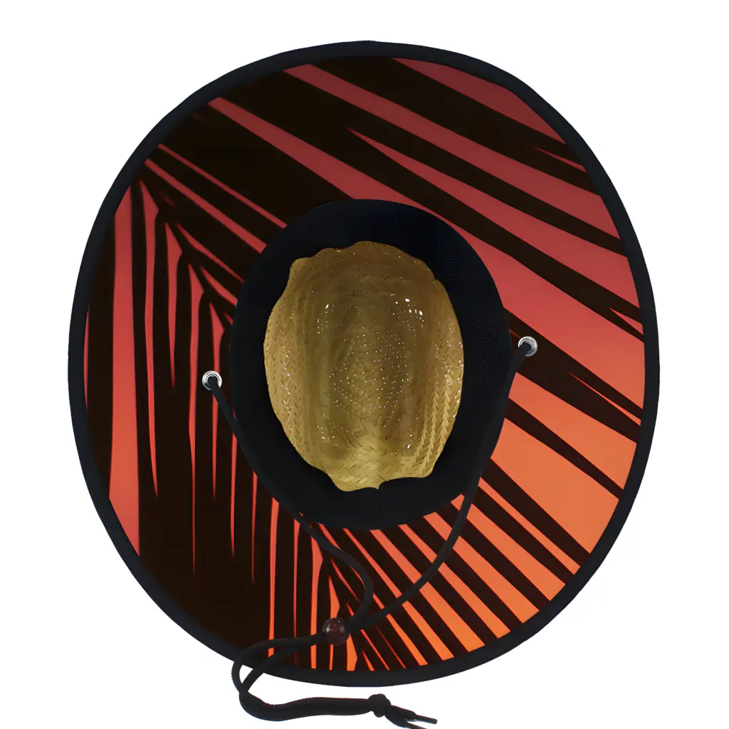 Custom Under Brim Sublimation Printing Straw Hat Wholesale 15