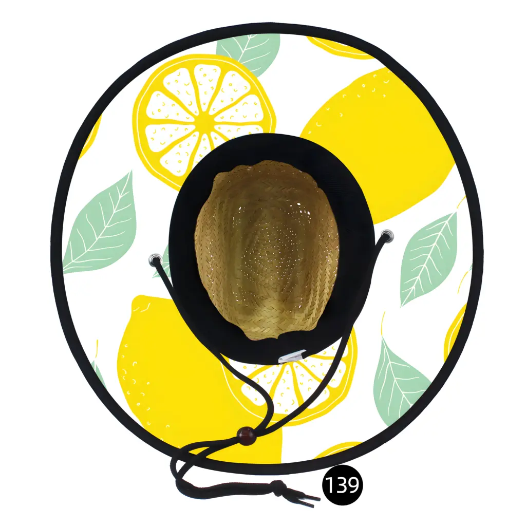 Custom Under Brim Sublimation Printing Straw Hat Wholesale 18