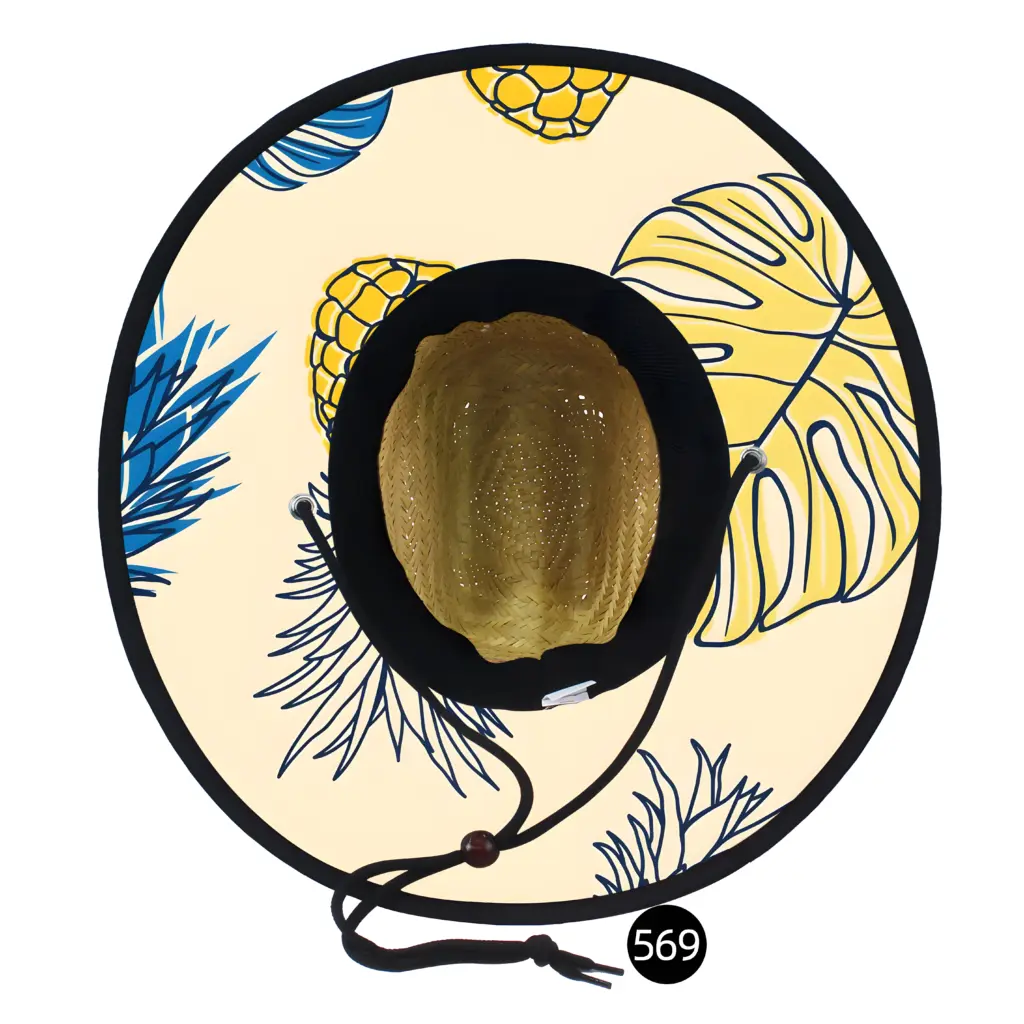 Custom Under Brim Sublimation Printing Straw Hat Wholesale 21
