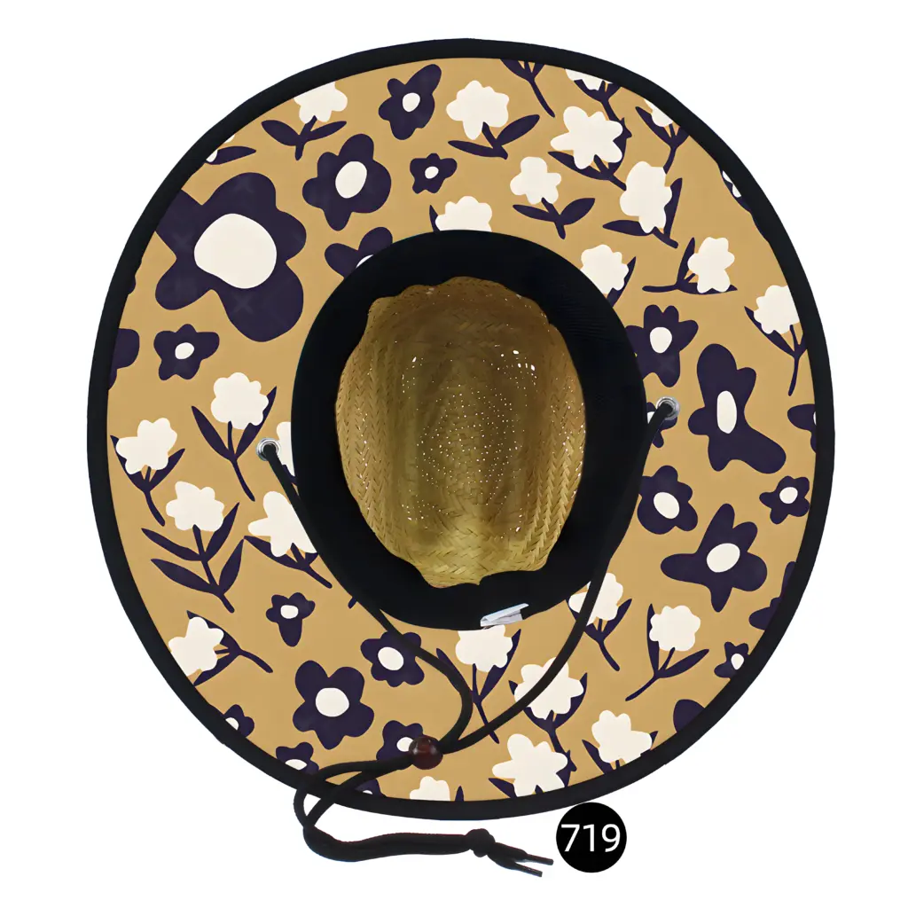 Custom Under Brim Sublimation Printing Straw Hat Wholesale 23