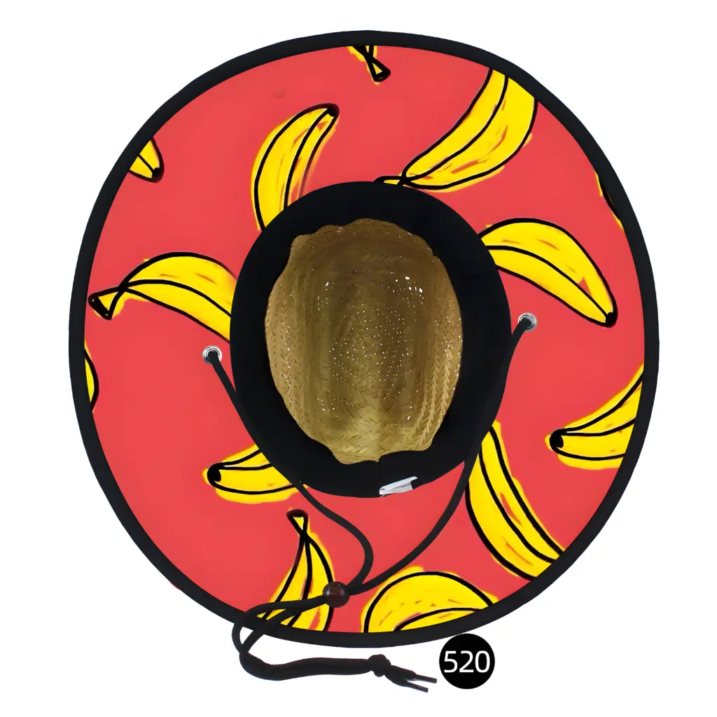 Custom Under Brim Sublimation Printing Straw Hat Wholesale 24