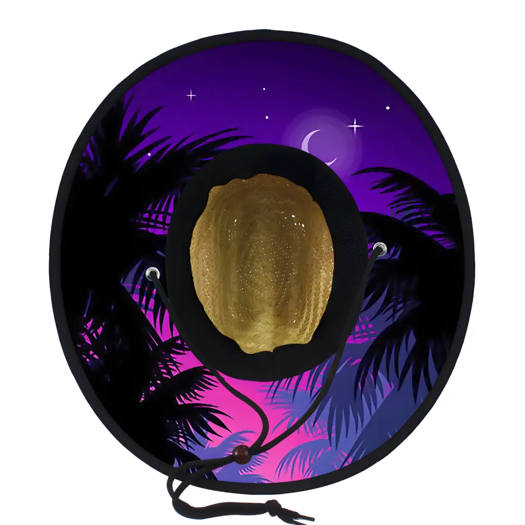 Custom Under Brim Sublimation Printing Straw Hat Wholesale 27