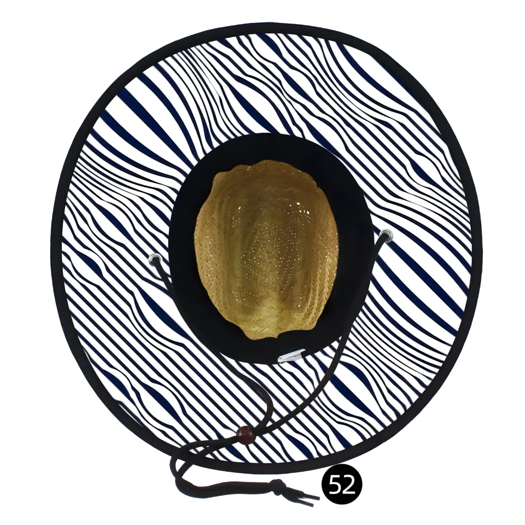 Custom Under Brim Sublimation Printing Straw Hat Wholesale 3