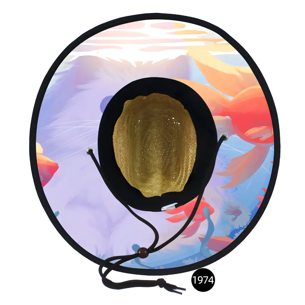 Custom Under Brim Sublimation Printing Straw Hat Wholesale 30