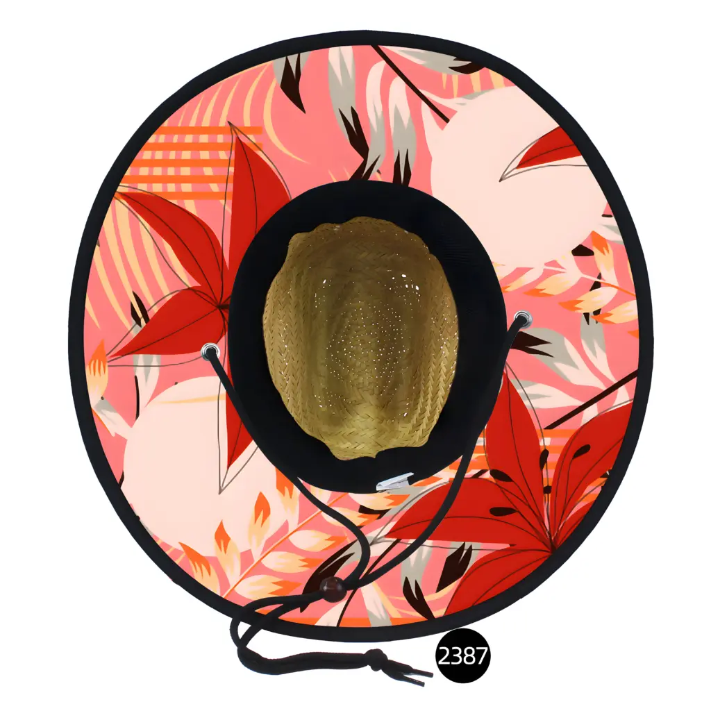 Custom Under Brim Sublimation Printing Straw Hat Wholesale 32