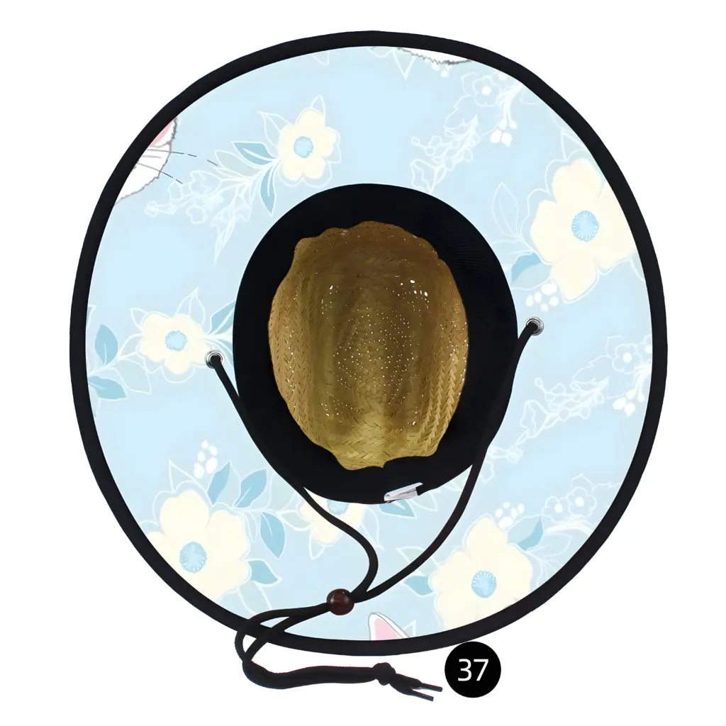 Custom Under Brim Sublimation Printing Straw Hat Wholesale 33