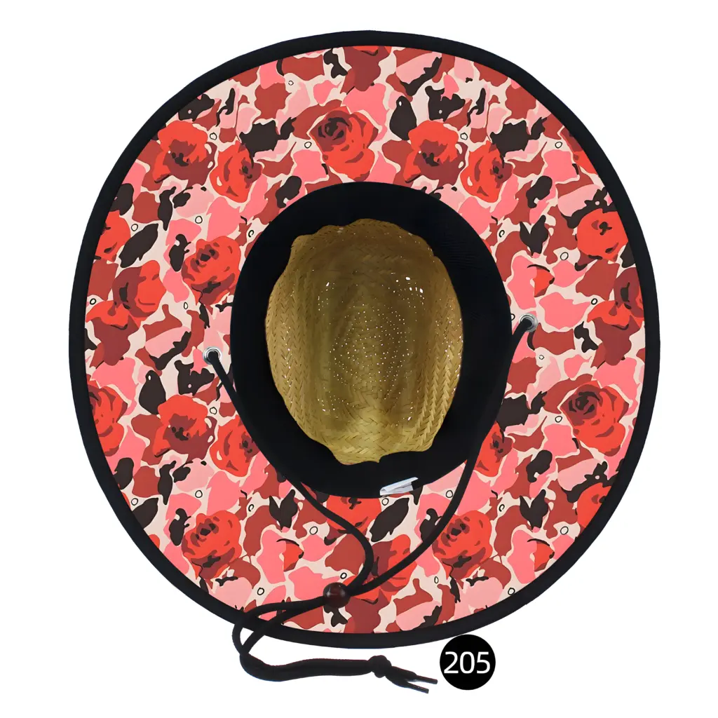 Custom Under Brim Sublimation Printing Straw Hat Wholesale 4