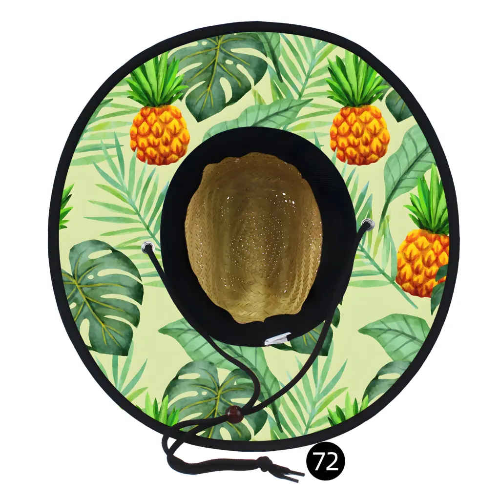 Custom Under Brim Sublimation Printing Straw Hat Wholesale 5