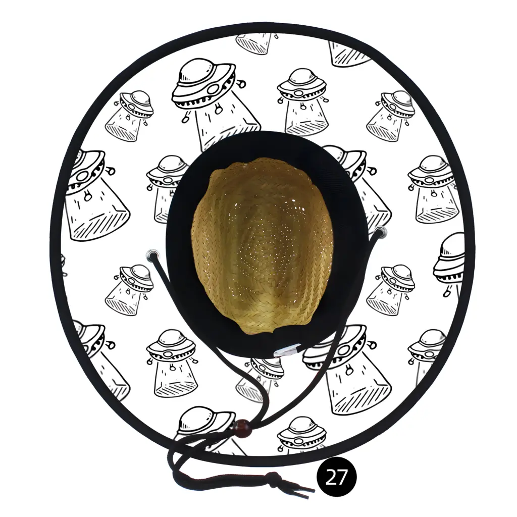 Custom Under Brim Sublimation Printing Straw Hat Wholesale 6