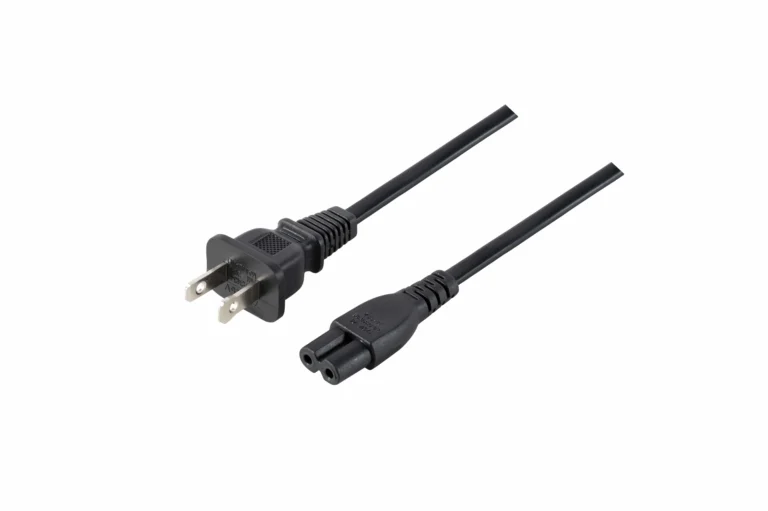 US-style two-blade power plug example