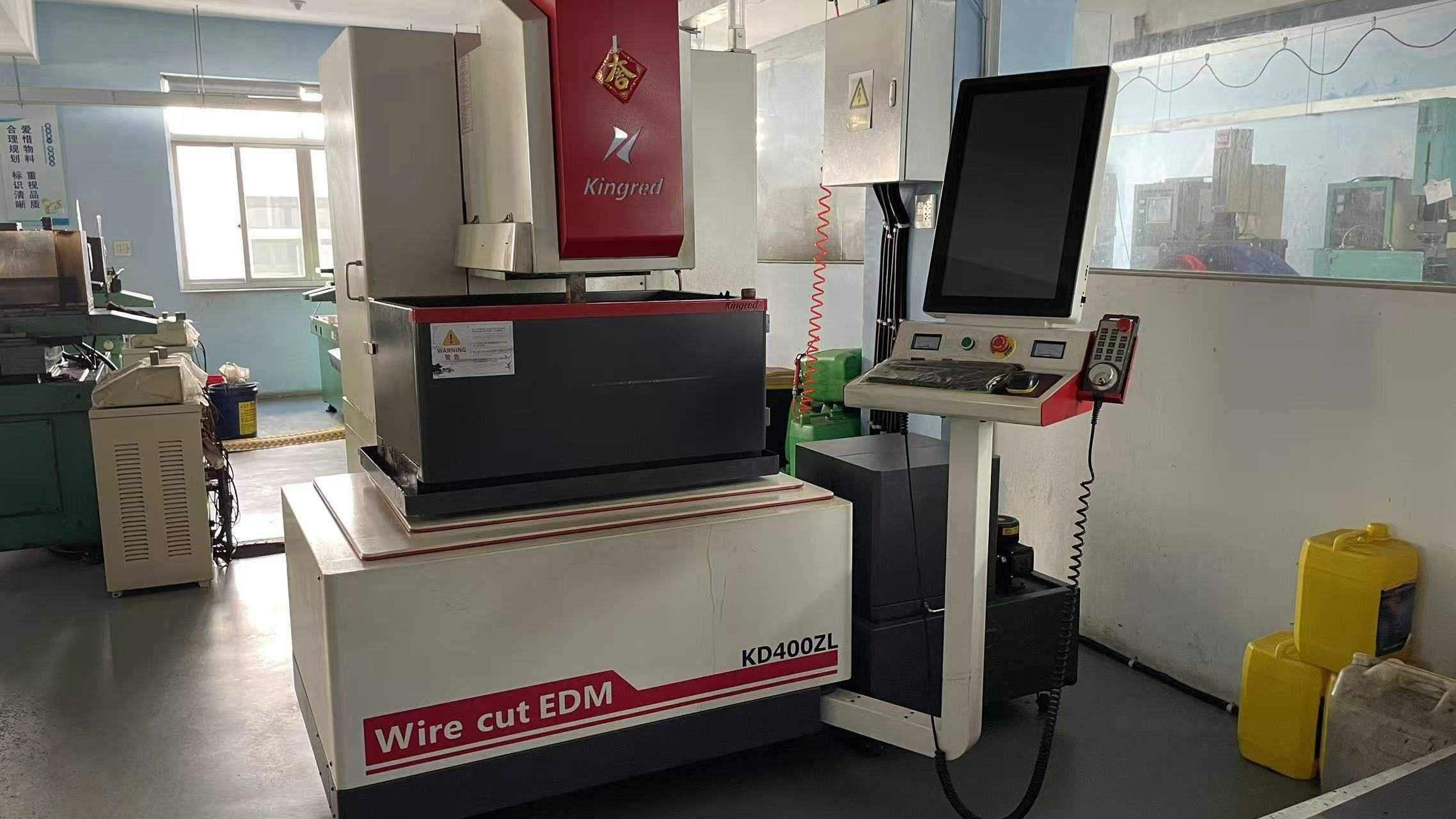 Wire-cut EDM equipment in a machining environment